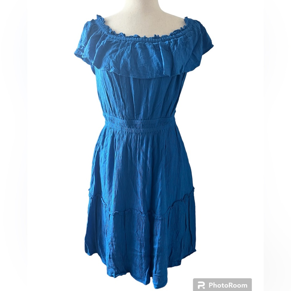 Tommy Bahama Blue off shoulder dress M